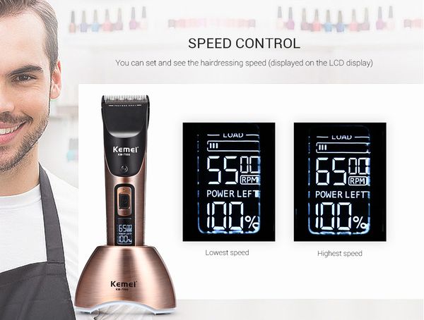 new kemei rechargeable hair beard trimmer lcd display electric professional hair clipper carbon steel blade cordless haircut machine cuchill
new kemei rechargeable hair beard trimmer lcd display electric professional hair clipper carbon steel blade cordless haircut machine cuchill