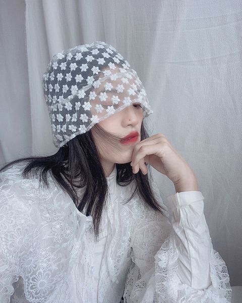 yryh5 mini-style mysterious perspective mesh lace cap pendulum bucket bucket hat lace fisherman hat pgraphy fisherman cap concave shape, Blue;gray
yryh5 mini-style mysterious perspective mesh lace cap pendulum bucket bucket hat lace fisherman hat pgraphy fisherman cap concave shape, Blue;gray