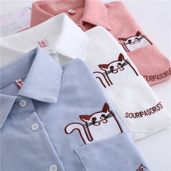 blue,pink,white corduroy shirt spring autumn women long sleeve shirts cat embroidery and blouses japan style s-xxl
blue,pink,white corduroy shirt spring autumn women long sleeve shirts cat embroidery and blouses japan style s-xxl