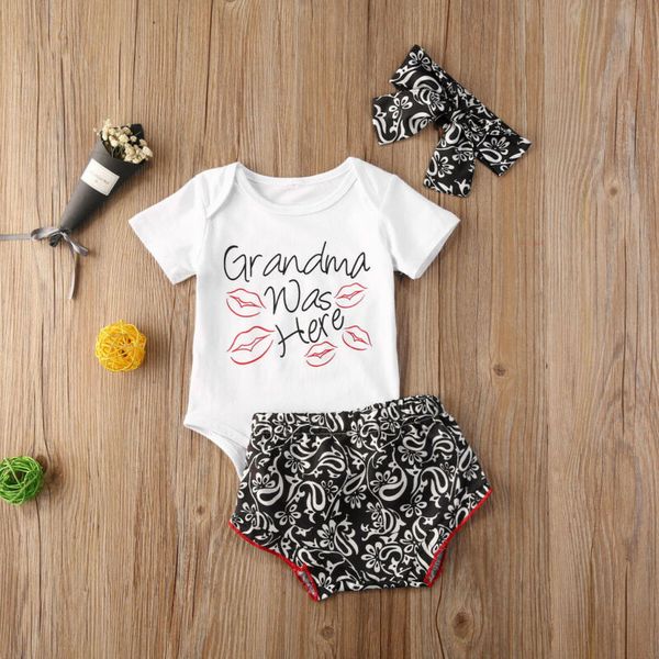 summer newborn kids baby boy girl letter print romper + floral shorts headband 3pcs outfits clothes, White
summer newborn kids baby boy girl letter print romper + floral shorts headband 3pcs outfits clothes, White
