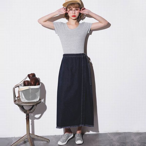 2018 summer jeans skirt women high waist jupe tassel edges denim skirts female long saia washed faldas casual straight skirts, Black
2018 summer jeans skirt women high waist jupe tassel edges denim skirts female long saia washed faldas casual straight skirts, Black