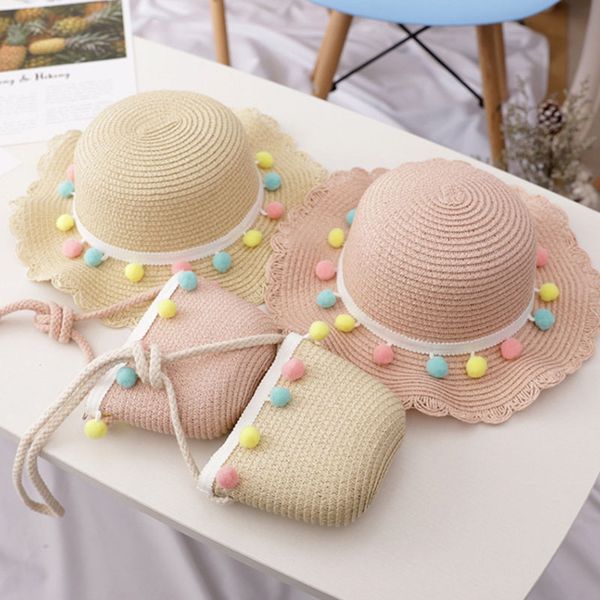 lovely hat bag set wavy straw hats colored balls cap single shoulder bag for 2-8 years old girls spring summer beach zj55
lovely hat bag set wavy straw hats colored balls cap single shoulder bag for 2-8 years old girls spring summer beach zj55