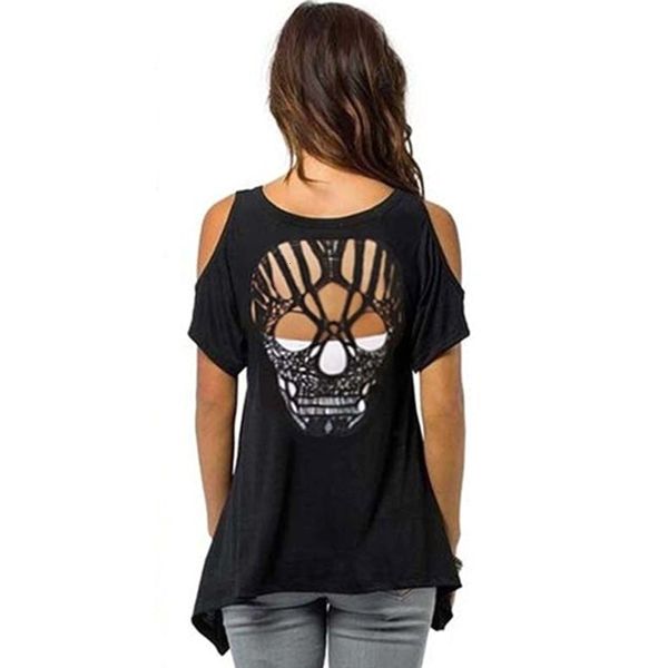 tee shirt femme женщины топы 2019 новая мода женщина одежда женщины cold shoulder с коротким рукавом рубашки cut черепа backless drop достав, White
tee shirt femme женщины топы 2019 новая мода женщина одежда женщины cold shoulder с коротким рукавом рубашки cut черепа backless drop достав, White