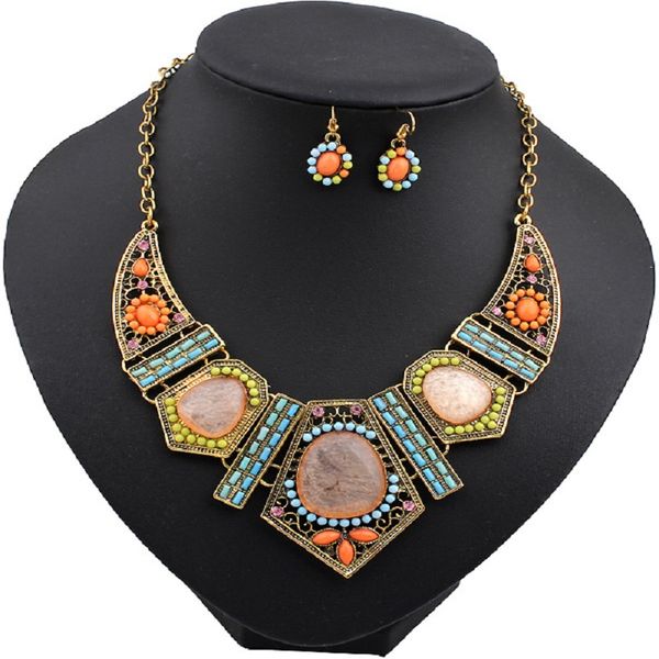 lufang 2019 fashion vintage gold color boho crystal collar choker necklace power blue big statement maxi necklace women jewelry, Silver
lufang 2019 fashion vintage gold color boho crystal collar choker necklace power blue big statement maxi necklace women jewelry, Silver