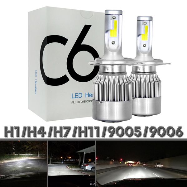 72w 1pair car 12/24v c6 h4 led bulb h1 h4 h7 h11 9005 9006 headlight kit 7200lm cob headlamp auto fog light lamp bulbs
72w 1pair car 12/24v c6 h4 led bulb h1 h4 h7 h11 9005 9006 headlight kit 7200lm cob headlamp auto fog light lamp bulbs