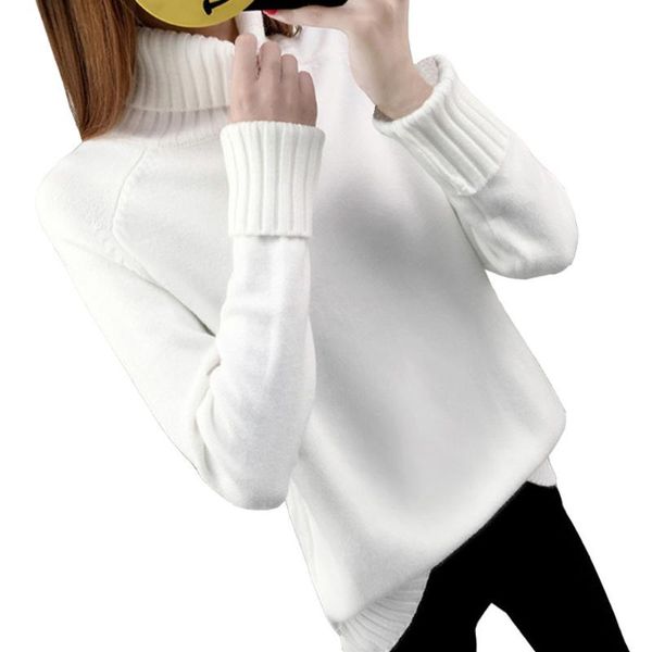 sweater autumn winter lady white sweet turtleneck solid slim elastic sweater crocheted women nov21, White;black
sweater autumn winter lady white sweet turtleneck solid slim elastic sweater crocheted women nov21, White;black