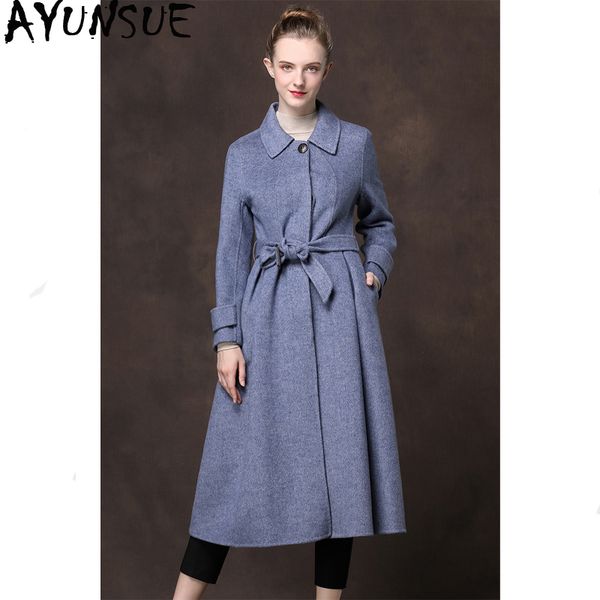 ayunsue real wool coat female jacket autumn winter jacket women alpaca double side woolen coats and jackets women long coat my, Black
ayunsue real wool coat female jacket autumn winter jacket women alpaca double side woolen coats and jackets women long coat my, Black