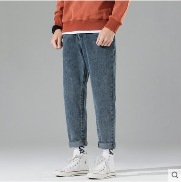 black ash the new popular logo loose jeans men straight object wide-legged feeling han edition tide torre, Blue
black ash the new popular logo loose jeans men straight object wide-legged feeling han edition tide torre, Blue