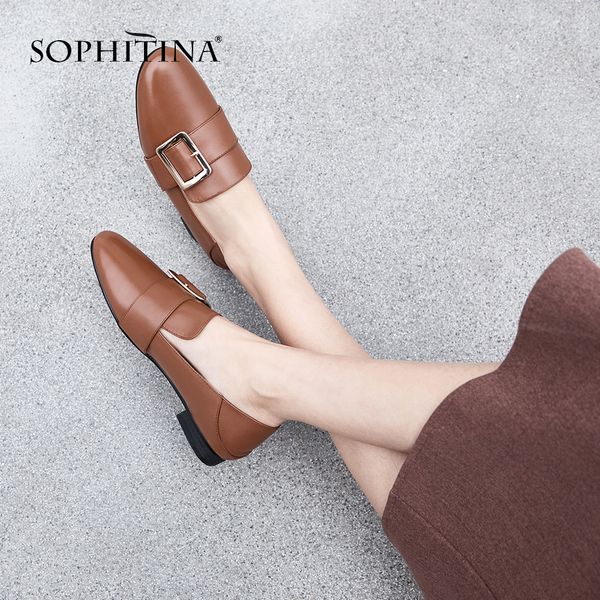 sophitina квартиры комфортная квартиры высокого качества круглый toe casual слип-на обувь женщина моды площади пряжка металла украшения so11, Black
sophitina квартиры комфортная квартиры высокого качества круглый toe casual слип-на обувь женщина моды площади пряжка металла украшения so11, Black