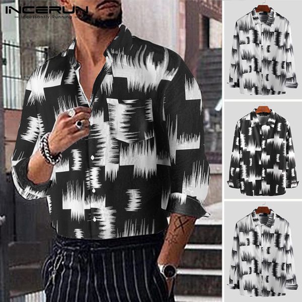 incerun mens brand lapel collar irregular printed button dowm shirts long sleeve pockets blouse men casual camisa plus size, White;black
incerun mens brand lapel collar irregular printed button dowm shirts long sleeve pockets blouse men casual camisa plus size, White;black