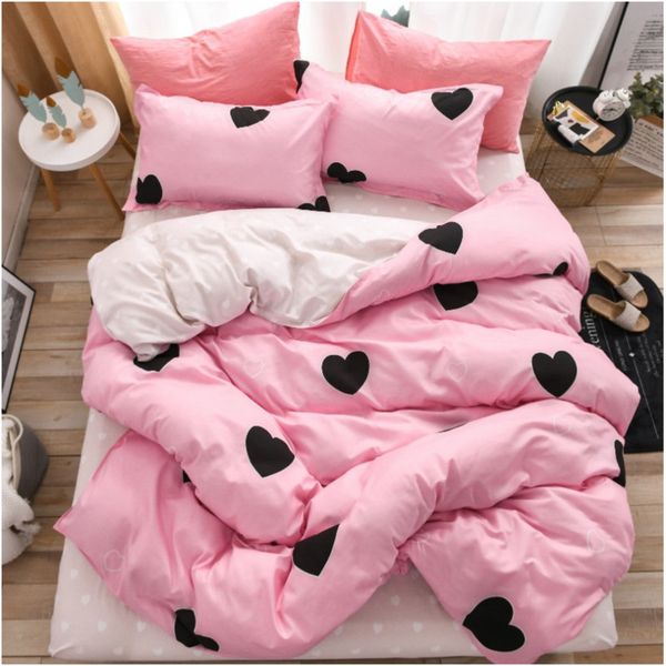 pink love bedding set cute heart printed duvet cover set bed sheet pillowcase women bedclothes home textiles
pink love bedding set cute heart printed duvet cover set bed sheet pillowcase women bedclothes home textiles