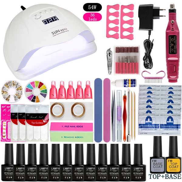 full manicure set with lamp nail kit 54w/45w uv led lamp for nail art sets 12pcs 8ml uv gel polish set tools for manicure
full manicure set with lamp nail kit 54w/45w uv led lamp for nail art sets 12pcs 8ml uv gel polish set tools for manicure