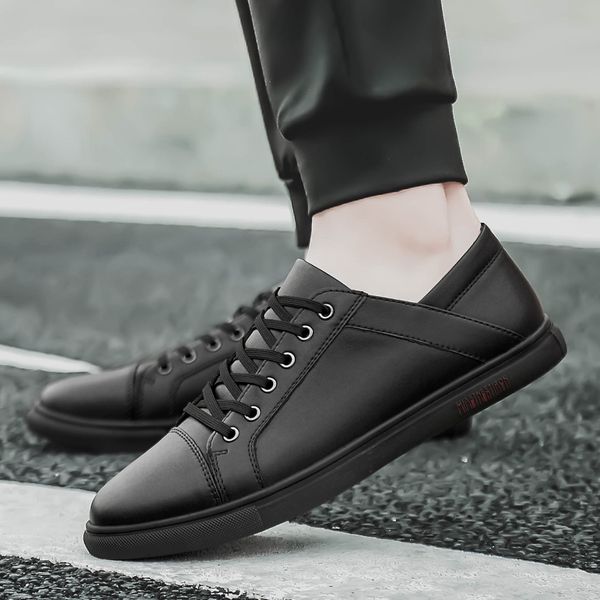 men sneakers fashion soft casual shoes outdoor men comfortable breathable ultra-light genuine leather shoes, Black
men sneakers fashion soft casual shoes outdoor men comfortable breathable ultra-light genuine leather shoes, Black
