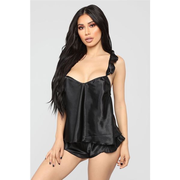 2019 women clothes for summer shorts sets sleepwear satin pajama cami + shorts pajamas spaghetti strap lace pajama set, Blue;gray
2019 women clothes for summer shorts sets sleepwear satin pajama cami + shorts pajamas spaghetti strap lace pajama set, Blue;gray