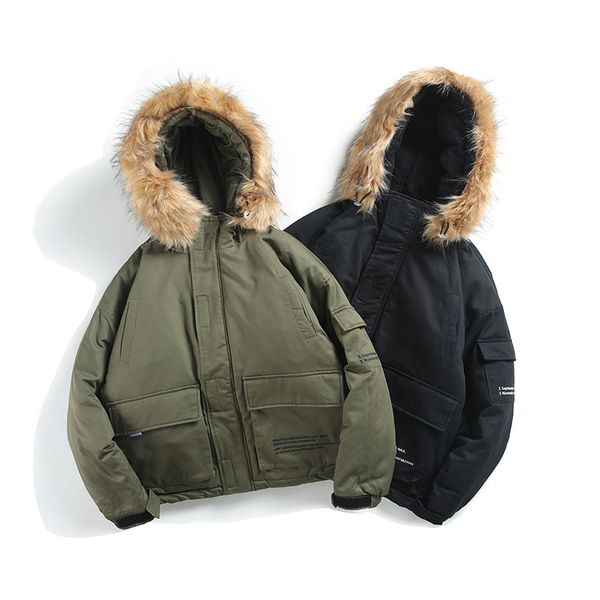 winter mens jacket two colors wild fur collar letter print casual loose long sleeve jacket 2xl, Black;brown
winter mens jacket two colors wild fur collar letter print casual loose long sleeve jacket 2xl, Black;brown