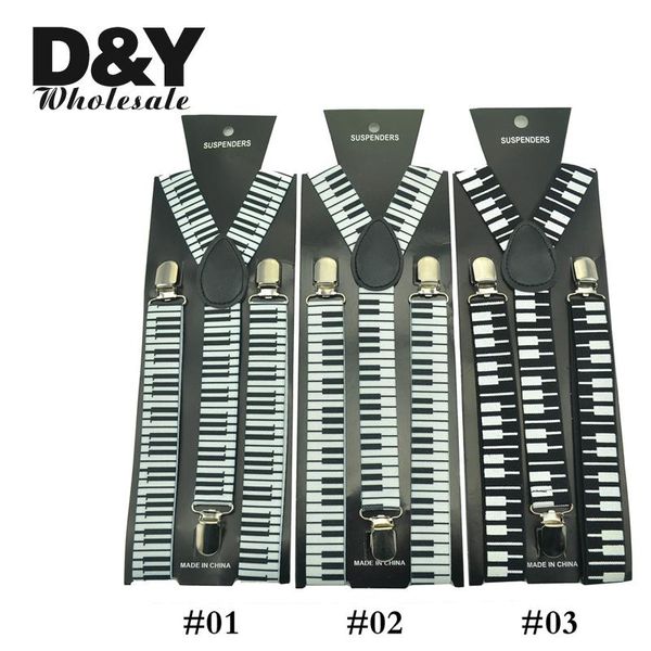 women men`s clip-on braces 1inch wide fashion "3 piano key" pattern mix elastic slim y-back suspenders wholesale&retail, Black;white
women men`s clip-on braces 1inch wide fashion "3 piano key" pattern mix elastic slim y-back suspenders wholesale&retail, Black;white