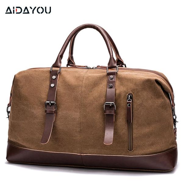 larger canvas leather bag weekender overnight bag travel duffel tote weekend -large size high capacity-for men out1241
larger canvas leather bag weekender overnight bag travel duffel tote weekend -large size high capacity-for men out1241