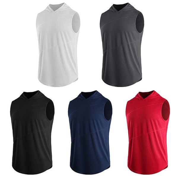 hooded cycling vest elasticity quick dry breathable outdoor sleeveless fitness gym active running riding clothes, Black
hooded cycling vest elasticity quick dry breathable outdoor sleeveless fitness gym active running riding clothes, Black