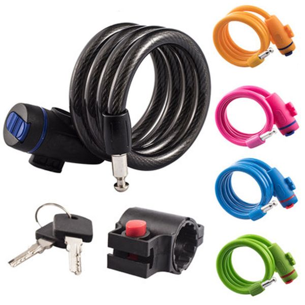 anti-theft bicycle lock steel cable coil for bike motorcycle cycle mtb bike security lock with holder mount bracket
anti-theft bicycle lock steel cable coil for bike motorcycle cycle mtb bike security lock with holder mount bracket