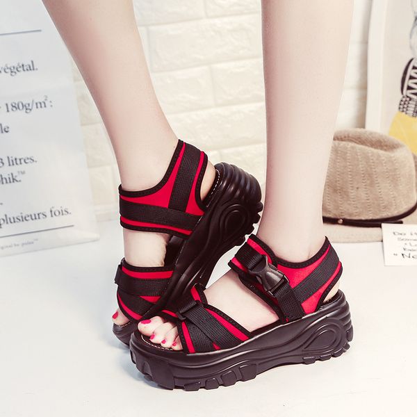 2019 summer fish mouth fashion women sandals roma high heel platform sandals woman thick sole breathable female beach sandals, Black
2019 summer fish mouth fashion women sandals roma high heel platform sandals woman thick sole breathable female beach sandals, Black