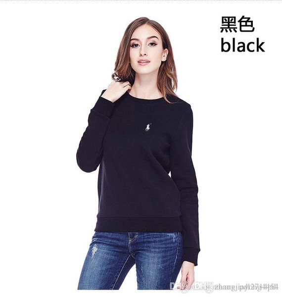 polo sport long-sleeved round-neck pullover for women spring 2019 new pure color loose casual sweater for women, Black
polo sport long-sleeved round-neck pullover for women spring 2019 new pure color loose casual sweater for women, Black