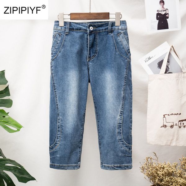 casual spliced calf-length jeans women washed denim jeans femme buttonfly summer mujer 2019 new large size 5xl b11, Blue
casual spliced calf-length jeans women washed denim jeans femme buttonfly summer mujer 2019 new large size 5xl b11, Blue