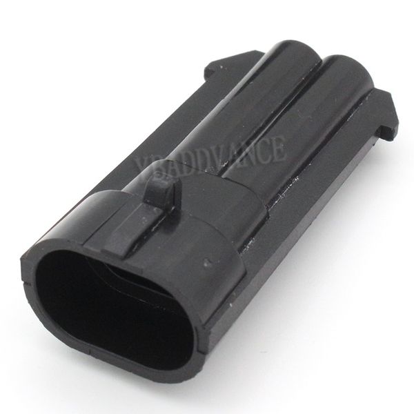 12162000 black male waterproof 2 pin automotive pbt gf30 connector 
12162000 black male waterproof 2 pin automotive pbt gf30 connector