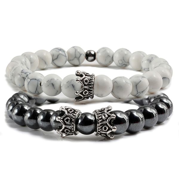 his and hers couple bracelet distance jewelry natural lava stone beads crown king men women bracelets bangles friend gifts, Black
his and hers couple bracelet distance jewelry natural lava stone beads crown king men women bracelets bangles friend gifts, Black