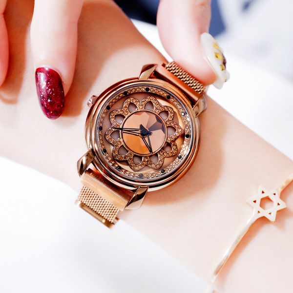 women's magnet clasp watches, lady's rhinestone rotation watch female steel big dial purple quartz wristwatch clocks blue watch, Slivery;brown
women's magnet clasp watches, lady's rhinestone rotation watch female steel big dial purple quartz wristwatch clocks blue watch, Slivery;brown