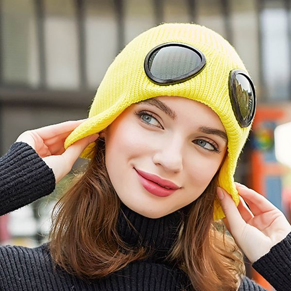 wool sports knitted goggles beanie, leisure thermal fluffy warm autumn winter cap heat keeper ear snow cold protector, Black
wool sports knitted goggles beanie, leisure thermal fluffy warm autumn winter cap heat keeper ear snow cold protector, Black