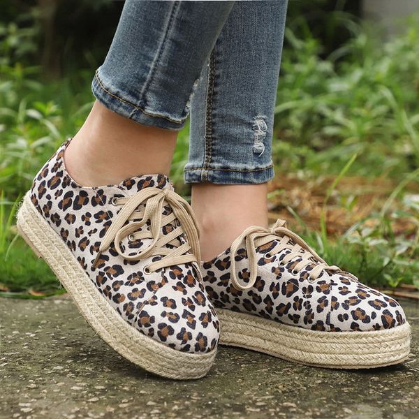 ladies fashion leopard women shoes lace-up casual canvas platform shoes woman sneaker comfortable women flats zapatos de mujer, Black
ladies fashion leopard women shoes lace-up casual canvas platform shoes woman sneaker comfortable women flats zapatos de mujer, Black
