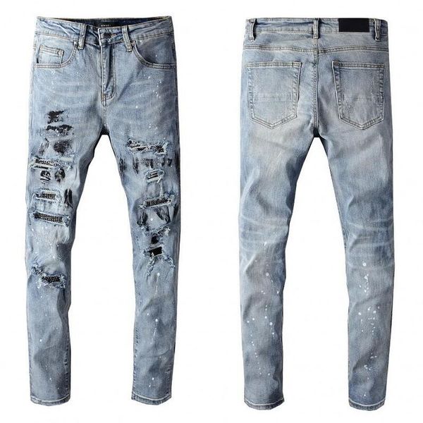 горячей продажи mens проблемные рваные джинсы байкер slim fit мотоцикл байкер denim для мужчин модельер hip hop мужские джинсы, Blue
горячей продажи mens проблемные рваные джинсы байкер slim fit мотоцикл байкер denim для мужчин модельер hip hop мужские джинсы, Blue