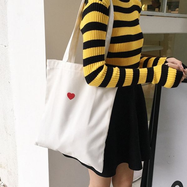 love heart print women's canvas bag large capacity casual white shoulder bag girls female handbag bags femme
love heart print women's canvas bag large capacity casual white shoulder bag girls female handbag bags femme