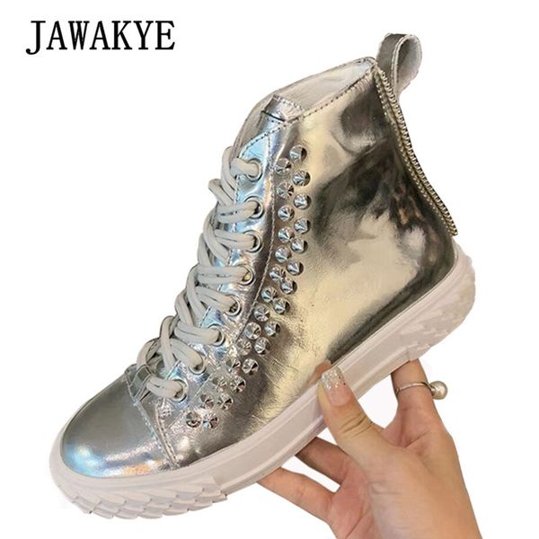new punk rivets studded casual shoes women cozy high real leather silver black gold shoes lace up flat platform woman
new punk rivets studded casual shoes women cozy high real leather silver black gold shoes lace up flat platform woman