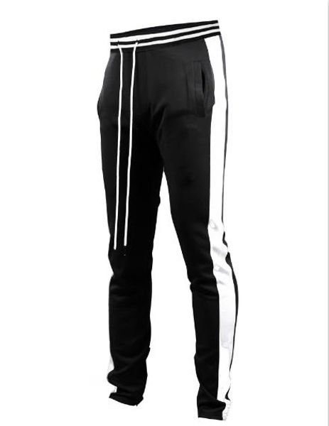 men designer jogger pants fashion sripped panelled pants casual elastic waist long sports trousers men clothing, Black
men designer jogger pants fashion sripped panelled pants casual elastic waist long sports trousers men clothing, Black