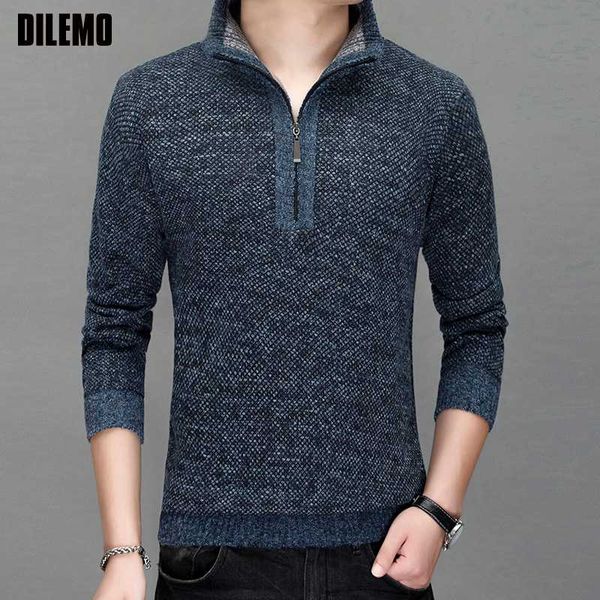 thick warm fashion brand sweaters men's half zip pullovers slim fit jumpers knitwear winter korean style casual mens clothes, White;black
thick warm fashion brand sweaters men's half zip pullovers slim fit jumpers knitwear winter korean style casual mens clothes, White;black