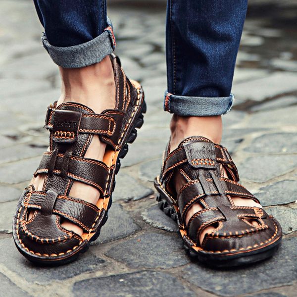 sandals men shoes 2019 summer mens leather sandals flats beach walking non-slipsoft bottom casual shoes outdoor beach, Black
sandals men shoes 2019 summer mens leather sandals flats beach walking non-slipsoft bottom casual shoes outdoor beach, Black