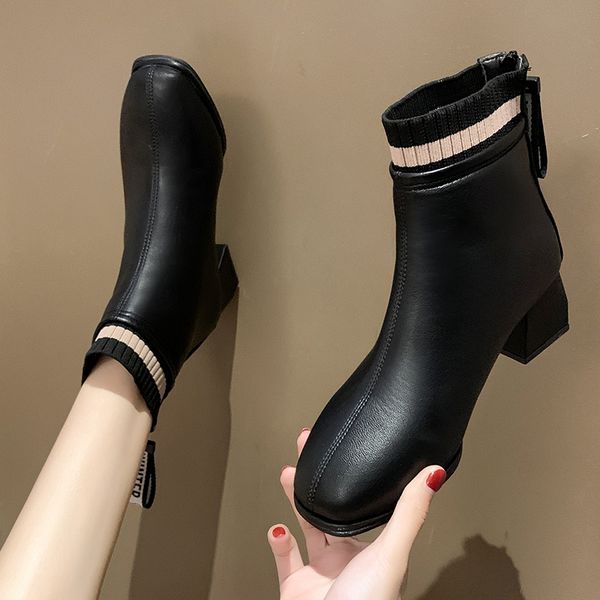 shoes women's mid calf boots boots-women booties ladies low heels booties luxury designer winter footwear lace up round, Black
shoes women's mid calf boots boots-women booties ladies low heels booties luxury designer winter footwear lace up round, Black