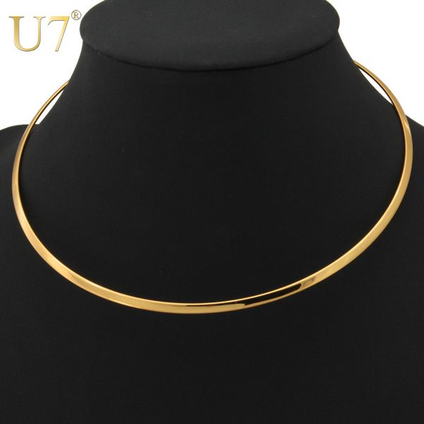 u7 fashion gold/silver color vintage choker collier women jewelry trendy wholesale round torques collar necklace n329
u7 fashion gold/silver color vintage choker collier women jewelry trendy wholesale round torques collar necklace n329