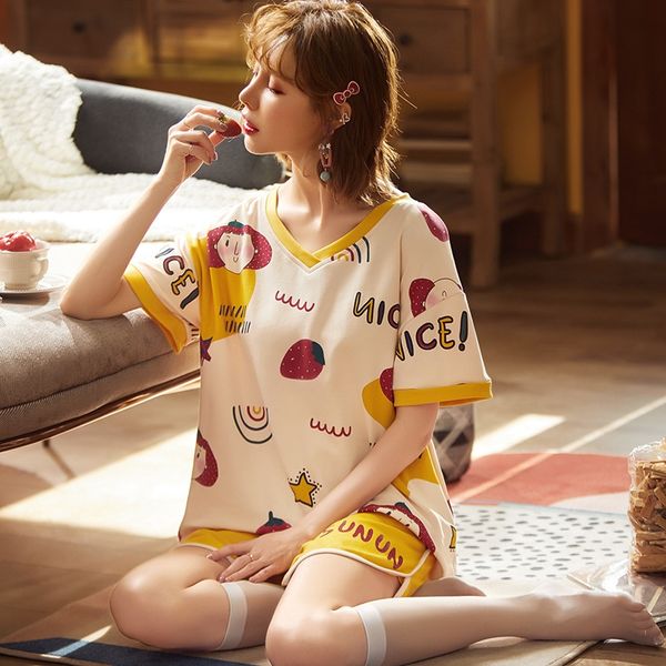 dcz82 pajamas women's cotton pajama cotton-padded clothes shorts cotton-padded clothes suit short-sleeved shorts cute girls' thin, Blue;red
dcz82 pajamas women's cotton pajama cotton-padded clothes shorts cotton-padded clothes suit short-sleeved shorts cute girls' thin, Blue;red
