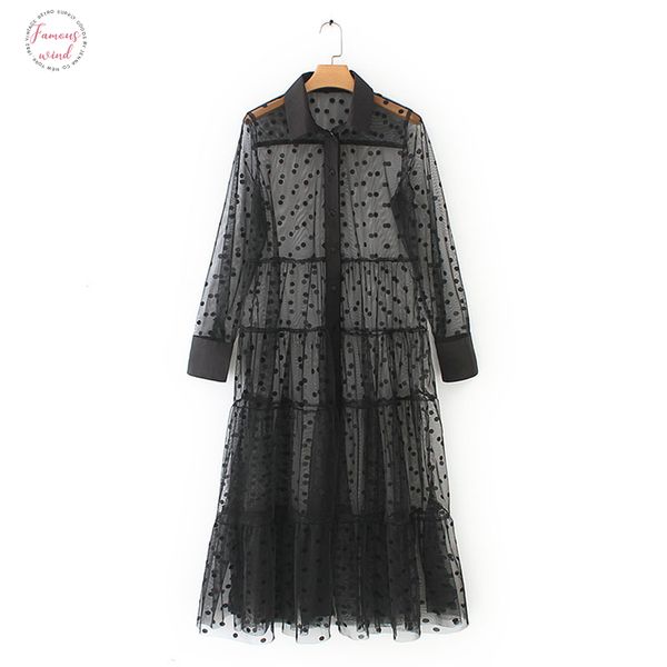 new fashion women black white color dot print transparent lace dress long design sweet mesh dresses vestidos, Black;gray
new fashion women black white color dot print transparent lace dress long design sweet mesh dresses vestidos, Black;gray