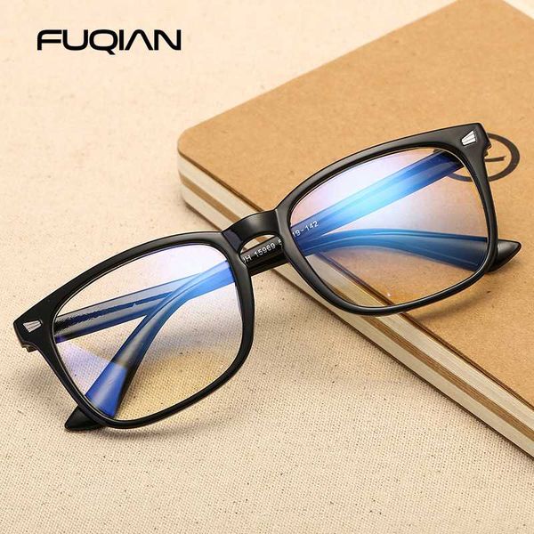 fuqian fashion frame glasses women vintage square computer glasses men anti blue ray eyeglasses gaming goggles, Black
fuqian fashion frame glasses women vintage square computer glasses men anti blue ray eyeglasses gaming goggles, Black