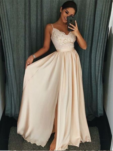 a-line spaghetti strapls long prom dresses simple floor length long pageant dresses with lace bodice custom made sleeveless evening gowns, Black
a-line spaghetti strapls long prom dresses simple floor length long pageant dresses with lace bodice custom made sleeveless evening gowns, Black