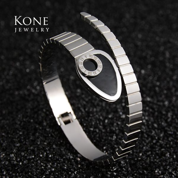 personalize cuff roman numerals snake stainless steel bangle for women wedding gift jewelry, Black
personalize cuff roman numerals snake stainless steel bangle for women wedding gift jewelry, Black