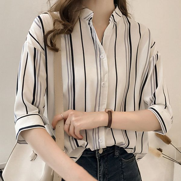 women striped office lady slim shirt v-neck half sleeve button blouse plus 4xl 2019 spring summer fashion female casual wear, White
women striped office lady slim shirt v-neck half sleeve button blouse plus 4xl 2019 spring summer fashion female casual wear, White