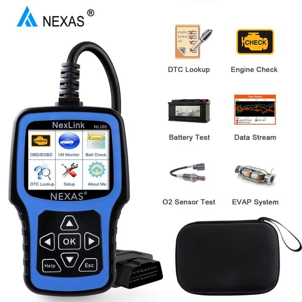 nexas nl101 obd2 automotive scanner engine evap battery obdii scanner pk cr3001 elm327 professional eobd obd car diagnostic tool
nexas nl101 obd2 automotive scanner engine evap battery obdii scanner pk cr3001 elm327 professional eobd obd car diagnostic tool