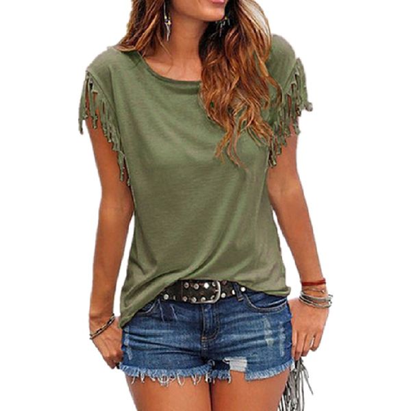 women t shirts casual beach short sleeve tshirt female black green blue white t-shirt tassel t-shirts ladies plus size 4xl
women t shirts casual beach short sleeve tshirt female black green blue white t-shirt tassel t-shirts ladies plus size 4xl
