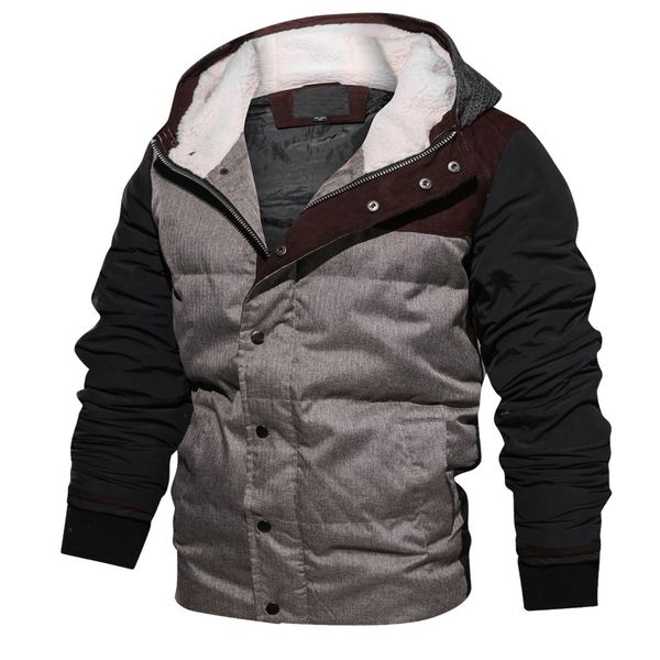 dropshipping men's winter wadded jacket coat thicken thermal down cotton parkas male casual patchwork hooded warm coat outerwear, Black
dropshipping men's winter wadded jacket coat thicken thermal down cotton parkas male casual patchwork hooded warm coat outerwear, Black