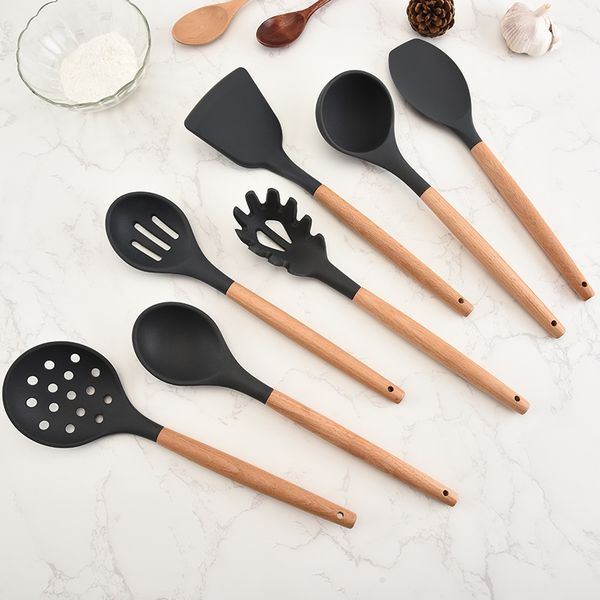 silicone kitchenware set cooking tools pot shovel spoon heat-resistant high temperature wood handle other kitchen dining bar
silicone kitchenware set cooking tools pot shovel spoon heat-resistant high temperature wood handle other kitchen dining bar