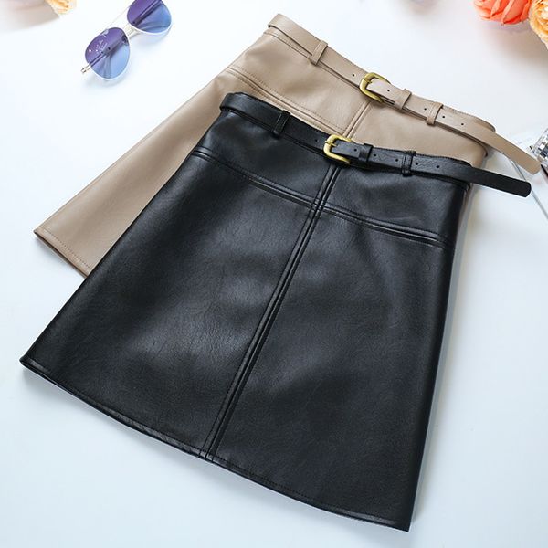 include belt winter a-line pu leather skirt for women high waist office wear skirts plus size female skirt with belt, Black
include belt winter a-line pu leather skirt for women high waist office wear skirts plus size female skirt with belt, Black